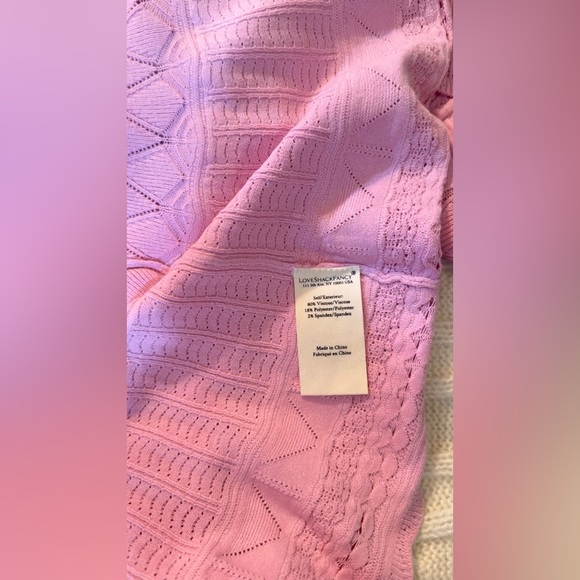 LOVESHACKFANCY Lavender Pointelle Knit Dress In Rose Clay, brand new with tags. - Picture 11 of 15